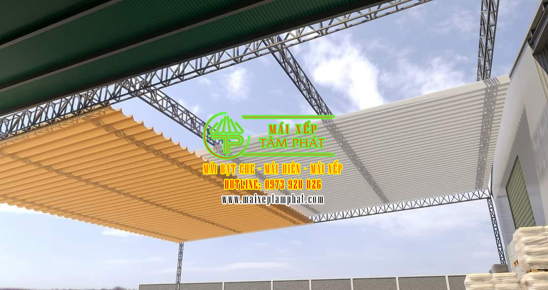 Top 1 Mái Che Bình Dương: Mái Hiên - Mái Xếp Di Động Giá Rẻ 2 Mái che bạt xếp, mái bạt kéo che nắng mưa giá rẻ tại Bình Dương