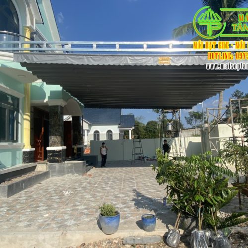 Mái bạt che sân trước nhà
