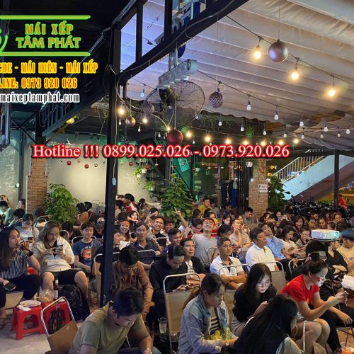Mái che quán cafe bền đẹp, giá rẻ