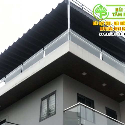 Mái bạt kéo che sân thượng bền đẹp