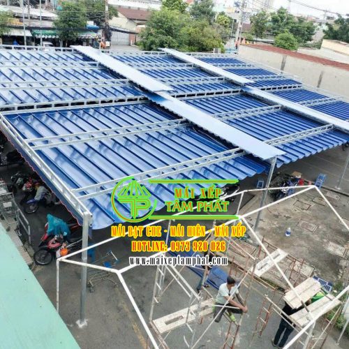 Lắp đặt mái xếp bãi giữ xe giá rẻ