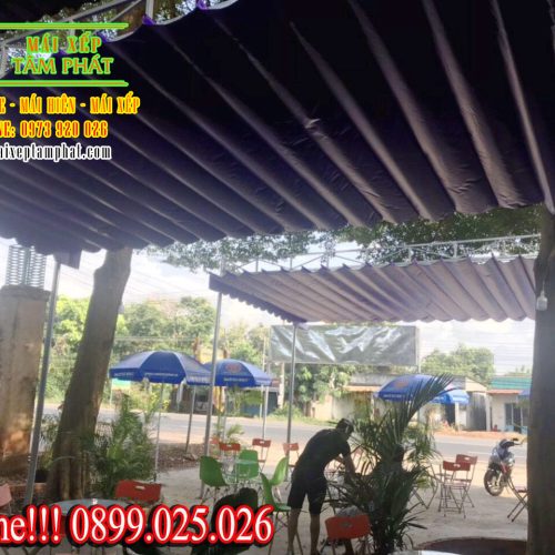 Mái che quán cafe bền đẹp, giá rẻ