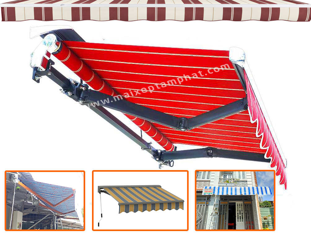 Mái hiên di động, mái hiên quay tay giá rẻ
