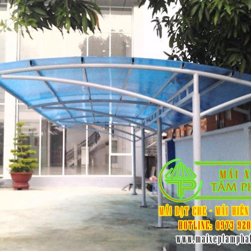Mái che nhựa Poly lấy sáng