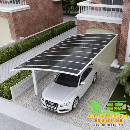 Mái che xe ô tô bằng nhựa Poly lấy sáng