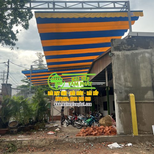 Mái xếp lượn sóng, mái bạt kéo giá rẻ