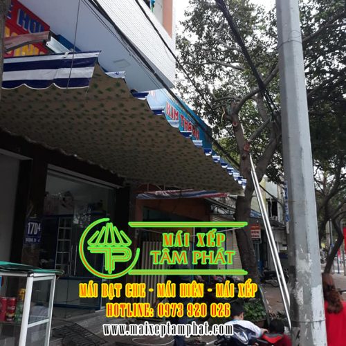 Mái bạt kéo che hiên nhà, cửa hàng kinh doanh