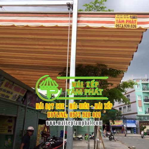 Mái xếp lượn sóng, mái bạt kéo che nắng