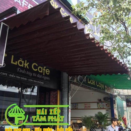 Mái xếp lượn sóng, mái che bạt kéo giá rẻ