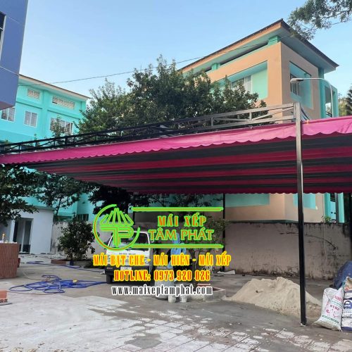 Mái xếp lượn sóng, mái bạt kéo giá rẻ