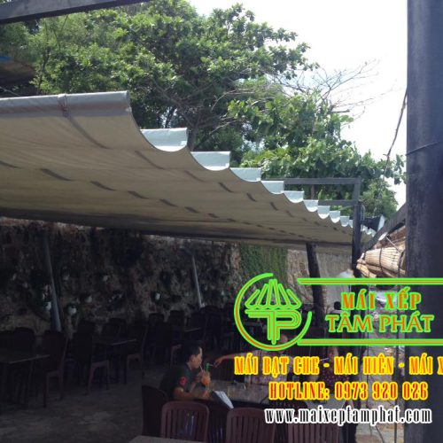 Mái xếp lượn sóng, mái xếp bạt kéo giá rẻ