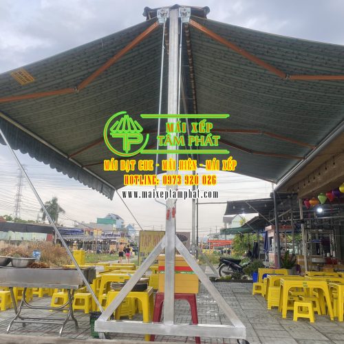 Mái che chữ A có bánh xe, mái che lưu động giá rẻ