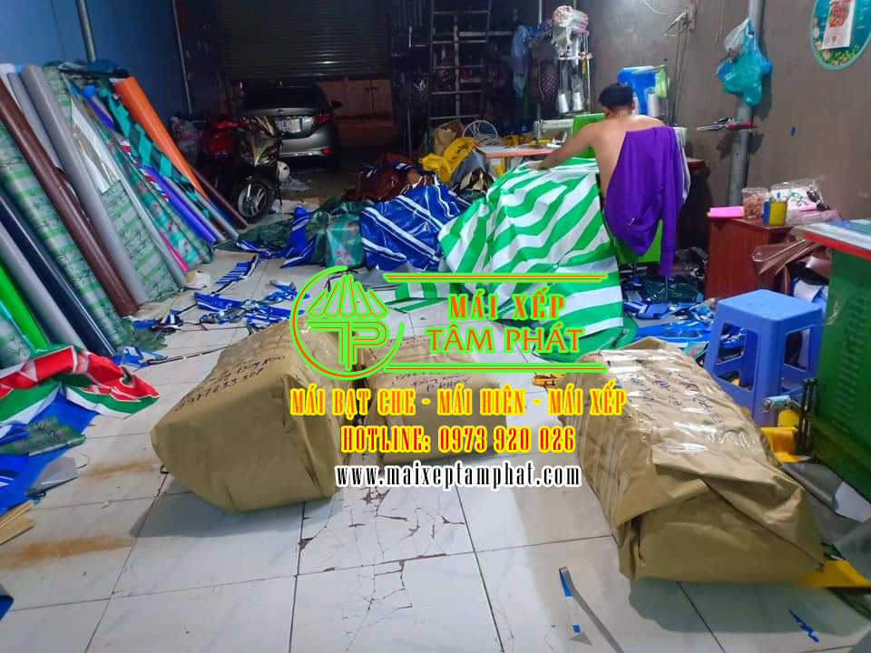 10 lý do chọn may bạt mái xếp Vũng Tàu tại xưởng bạt Tâm Phát 2 Địa chỉ xưởng gia công may bạt xếp Vũng Tàu theo yêu cầu giá rẻ, chất lượng, giao hàng nhanh