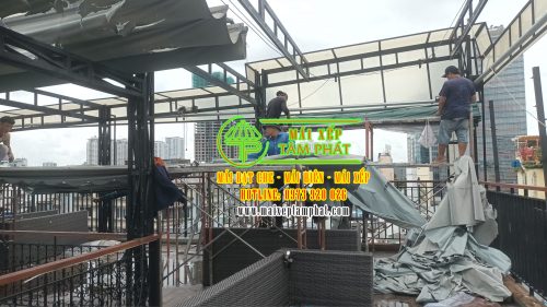 Sửa chữa thay bạt mái xếp
