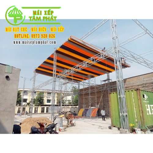 Mái che bạt xếp, mái bạt kéo che nắng mưa giá rẻ