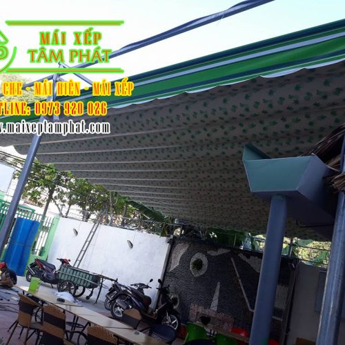 Mái che bạt xếp, mái bạt kéo giá rẻ