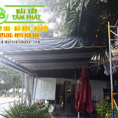 Mái xếp lượn sóng, mái che bạt xếp, mái bạt kéo