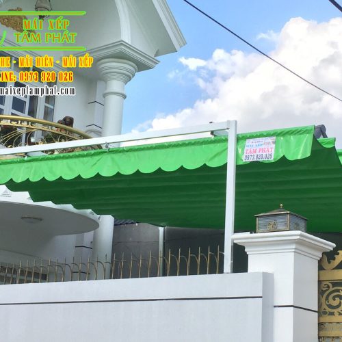 Mái xếp lượn sóng, mái che bạt xếp, mái bạt kéo
