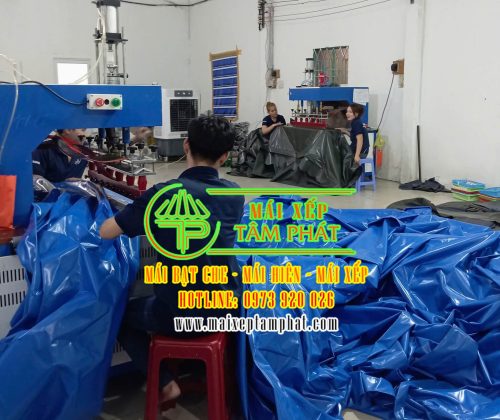 Xưởng gia công may bạt xếp, bạt mái hiên, bạt che giá rẻ Tâm Phát