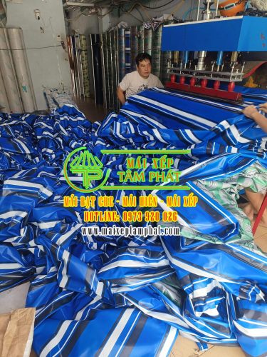 Xưởng gia công may bạt xếp, bạt mái hiên, bạt che giá rẻ Tâm Phát
