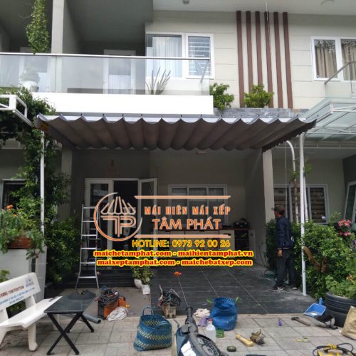 Mái bạt che mái hiên mái xếp Tâm Phát