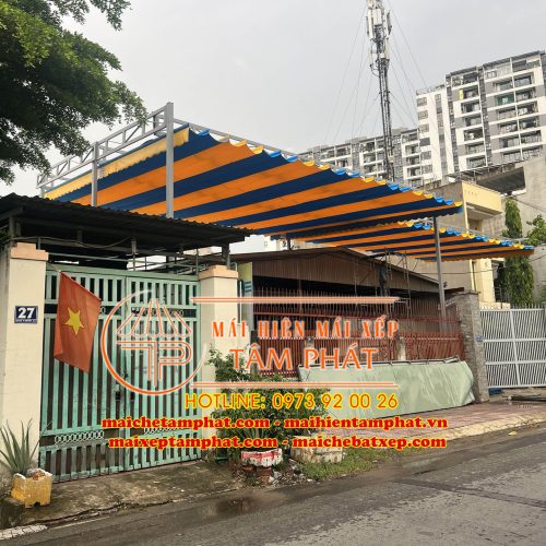 Mái che bạt kéo mái xếp Tâm Phát