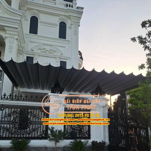 Mái bạt che mái hiên mái xếp Tâm Phát
