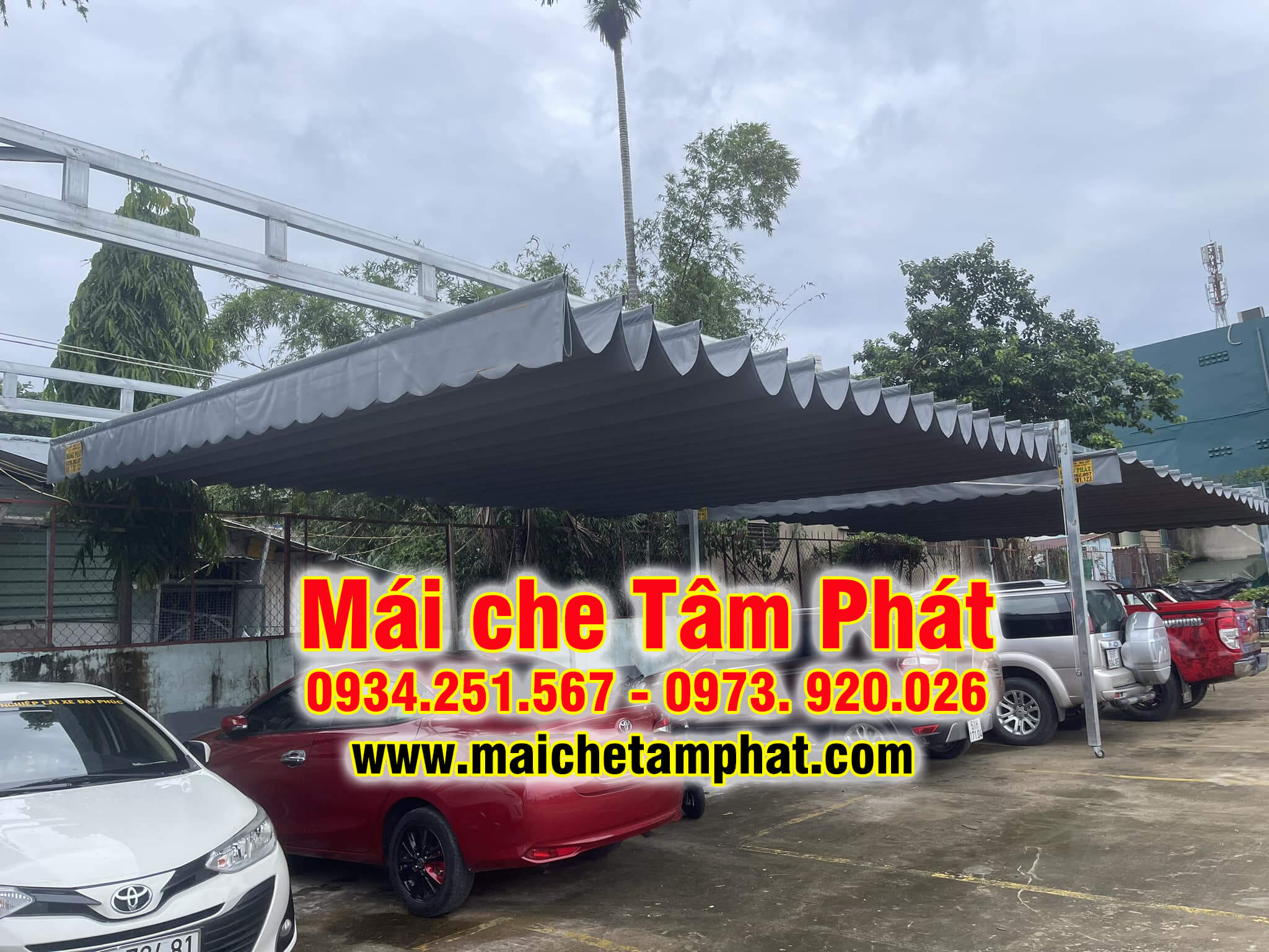 Mái che ô tô di động, gấp gọn – Giải Pháp Bảo Vệ Xe Hiện Đại, Tiện Lợi 6 mái che bãi giữ xe