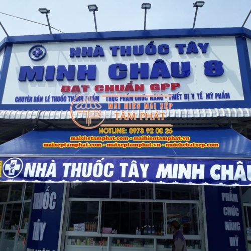 Mái hiên di động quay tay - mái che Tâm Phát